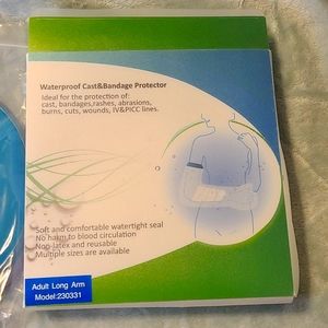 Waterproof cast and Bandage protector.  Adult long arm. Model 230331